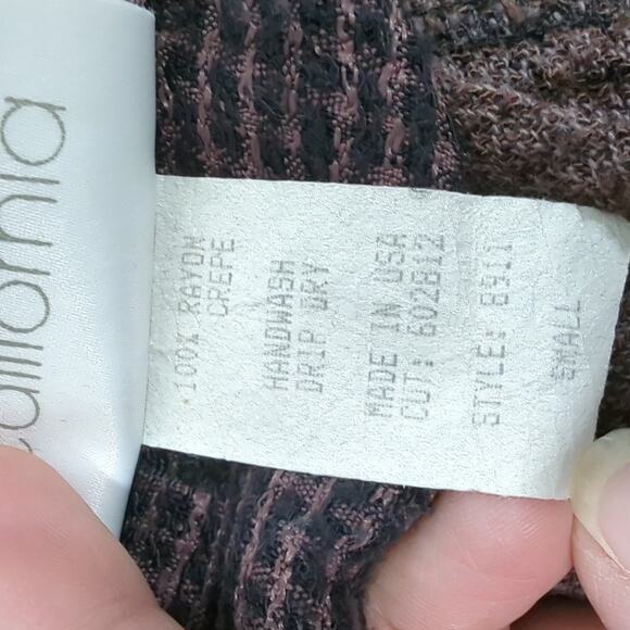 ZOE Sweater Womens Small Oversize Sweatercoat Brown Boho Patchwork Fiber Art - Picture 7 of 9